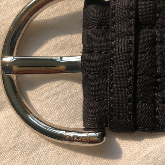 Coach Double Breasted Short Length Black Belted Trench Coat Jacket Small - Picture 15 of 15